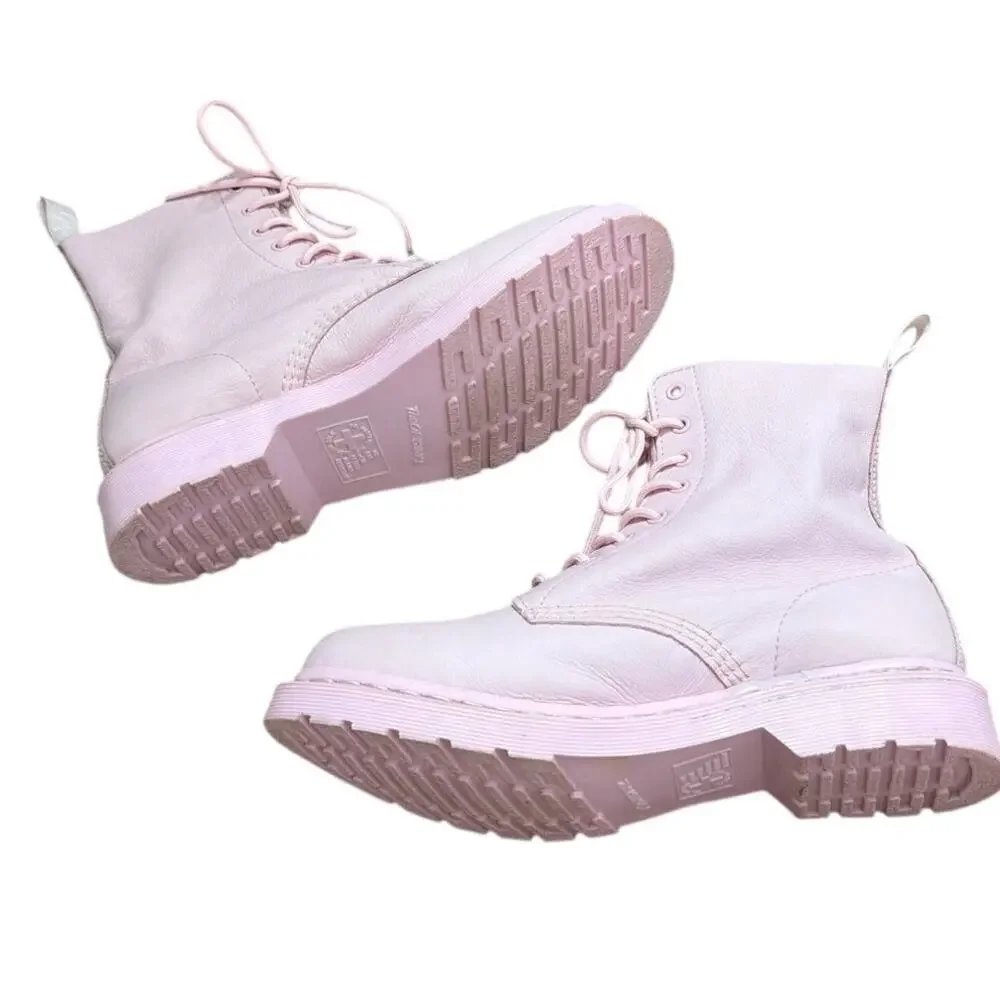 Dr. Martens 1460 Pascal Mono boots pink Virginia leather Womens Size 11